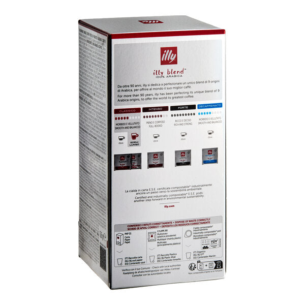 illy Classico Lungo Single Serve Espresso Pods - 18/Box