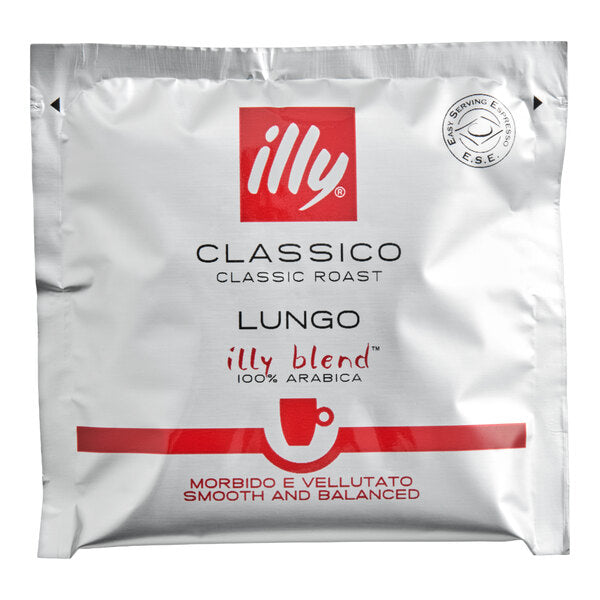 illy Classico Lungo Single Serve Espresso Pods - 18/Box