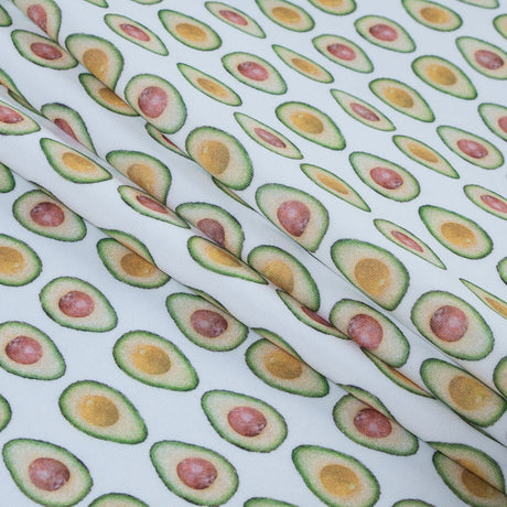 Avocados Digitally Printed on a Stretch Neoprene/Scuba Knit