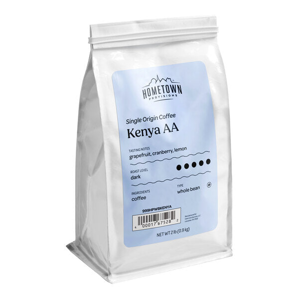 Hometown Provisions Kenya AA Whole Bean Coffee 2 lb. - 5/Case