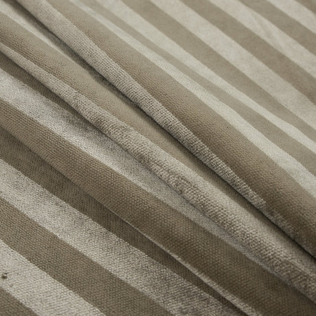 Golden Beige Awning Striped Cotton Upholstery Velveteen