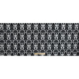Black Floral Cotton and Polyester Lace