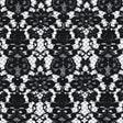 Black Floral Cotton and Polyester Lace