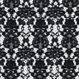 Black Floral Cotton and Polyester Lace