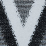 Italian Black, Gray and White Zig Zag Brushed Woven