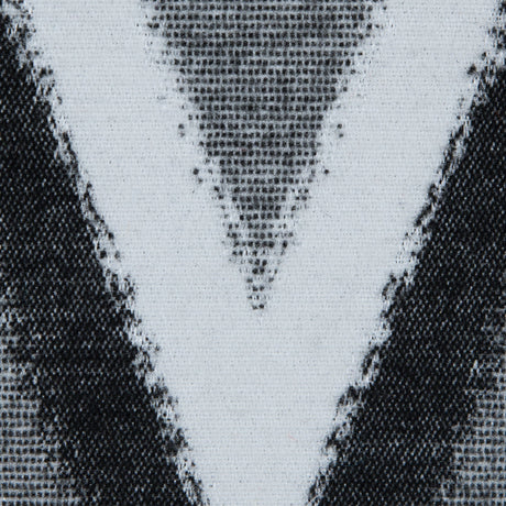 Italian Black, Gray and White Zig Zag Brushed Woven