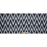 Italian Black, Gray and White Zig Zag Brushed Woven