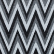 Italian Black, Gray and White Zig Zag Brushed Woven