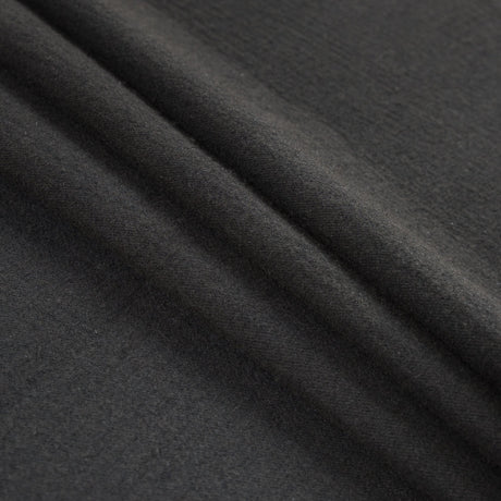Black Coffee Twill Wool Double Cloth