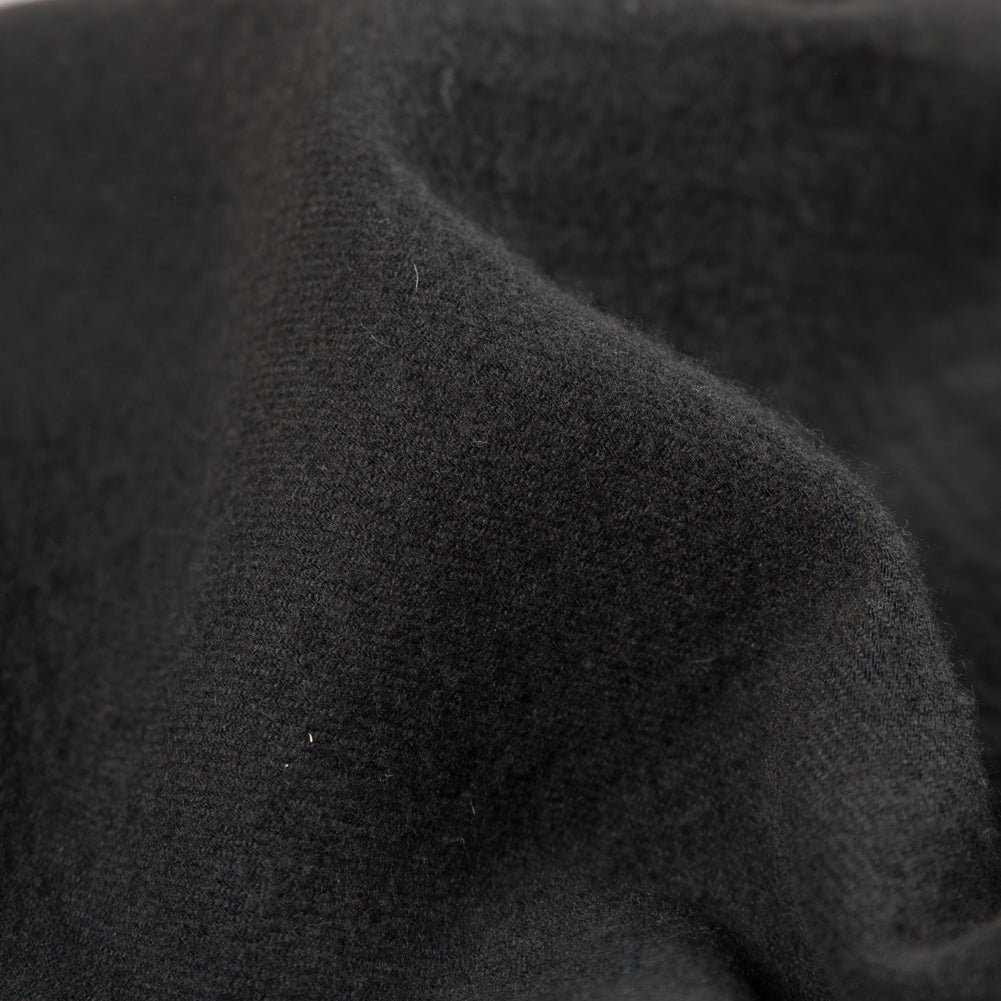 Black Coffee Twill Wool Double Cloth
