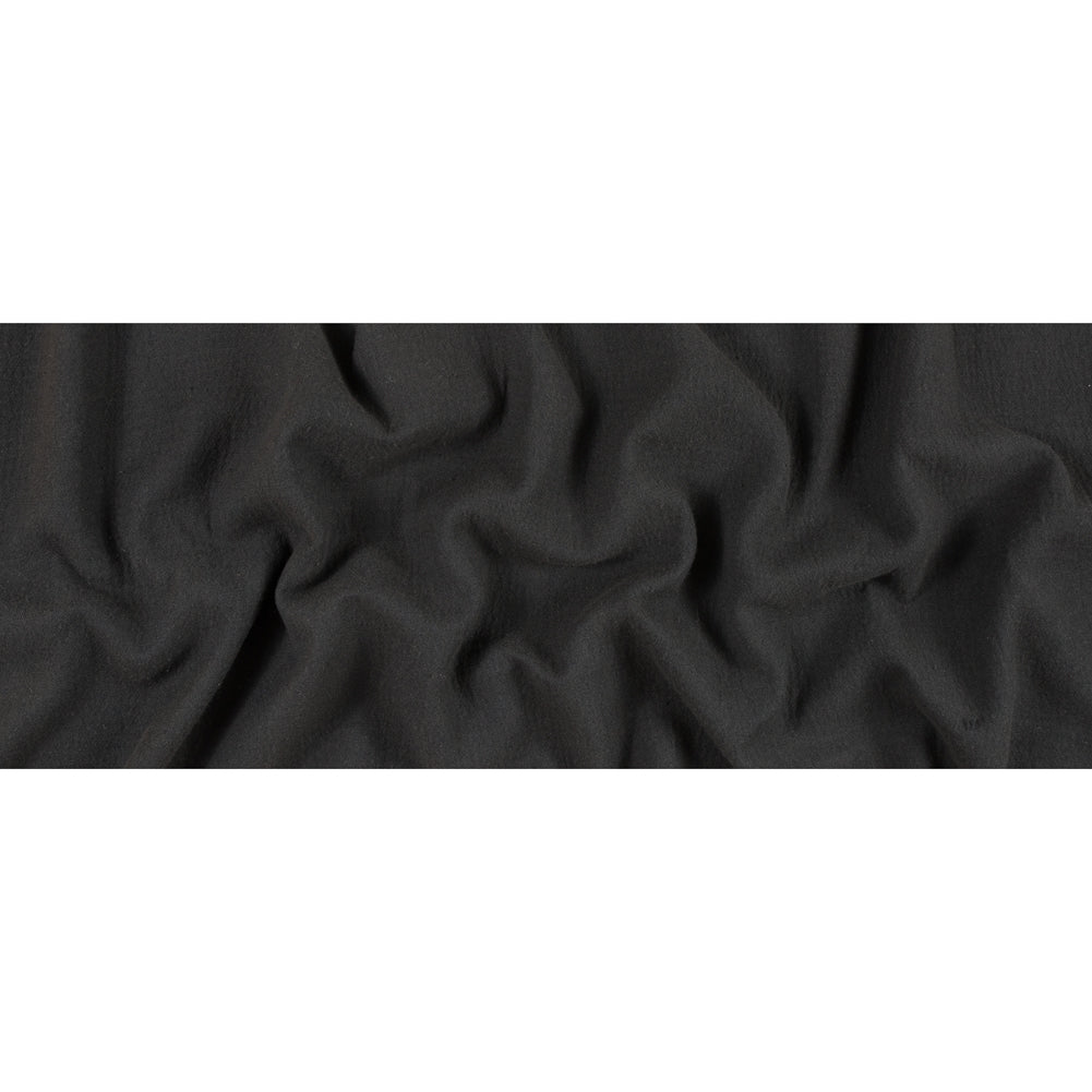 Black Coffee Twill Wool Double Cloth