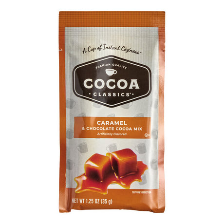 Cocoa Classics Caramel and Chocolate Cocoa Mix Packet 1.25 oz. - 36/Case