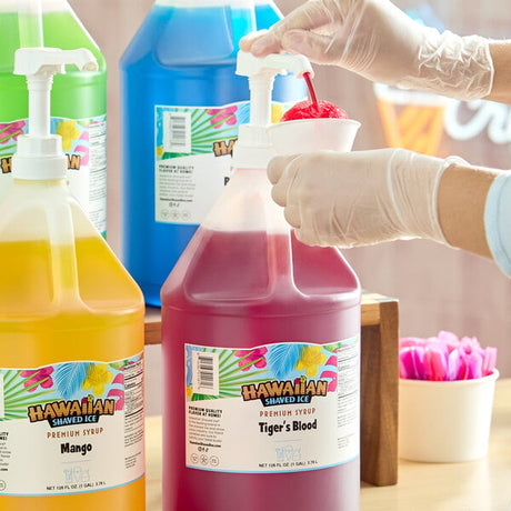 Hawaiian Shaved Ice Tiger's Blood Snow Cone Syrup 1 Gallon - 4/Case
