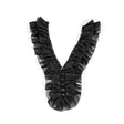 Black Chiffon Beaded Neckline Applique - 14" x 6"