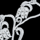 Ivory Beaded & Sequined Applique - 7.5"