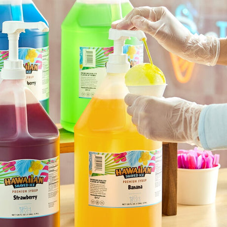 Hawaiian Shaved Ice Banana Snow Cone Syrup 1 Gallon