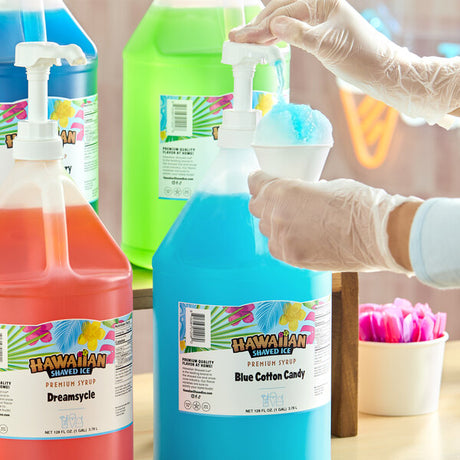 Hawaiian Shaved Ice Blue Cotton Candy Snow Cone Syrup 1 Gallon