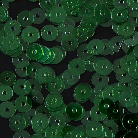 Bag of Jade Transparent Bright Loose Sequins - 5mm