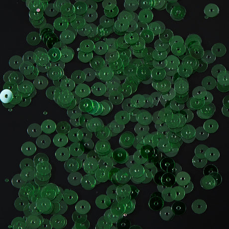 Bag of Jade Transparent Bright Loose Sequins - 5mm