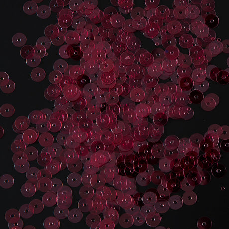 Bag of Ruby Transparent Bright Loose Sequins - 5mm