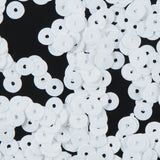 Bag of White Transparent Bright Loose Sequins - 5mm