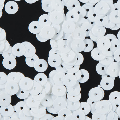 Bag of White Transparent Bright Loose Sequins - 5mm