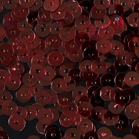 Bag of Red Transparent Bright Loose Sequins - 5mm