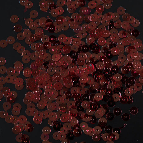 Bag of Red Transparent Bright Loose Sequins - 5mm
