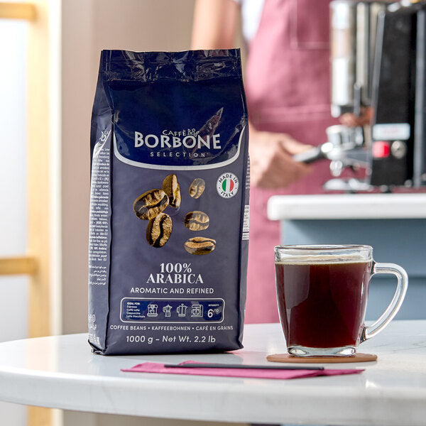 Caffe Borbone 100% Arabica Whole Bean Espresso 2.2 lb. - 6/Case
