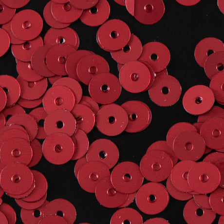 Bag of Red Dull-Bright Loose Sequins - 5mm