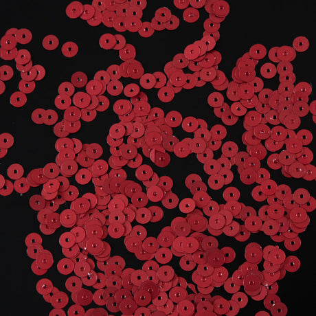 Bag of Red Dull-Bright Loose Sequins - 5mm