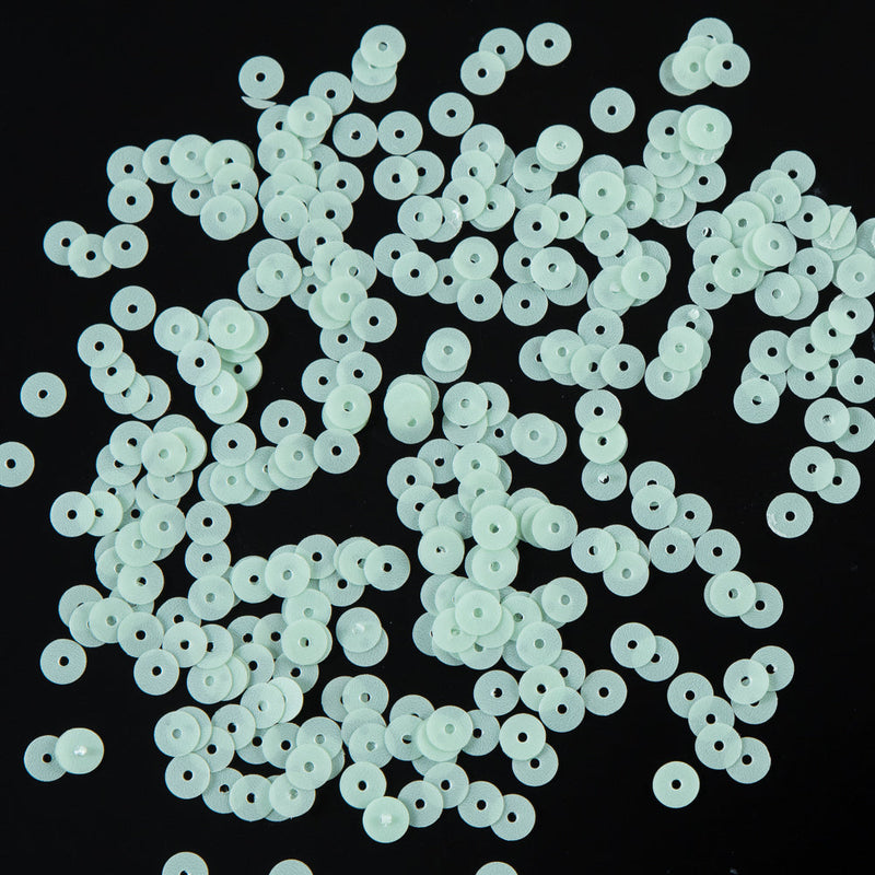 Bag of Tea Green Dull-Bright Loose Sequins - 5mm