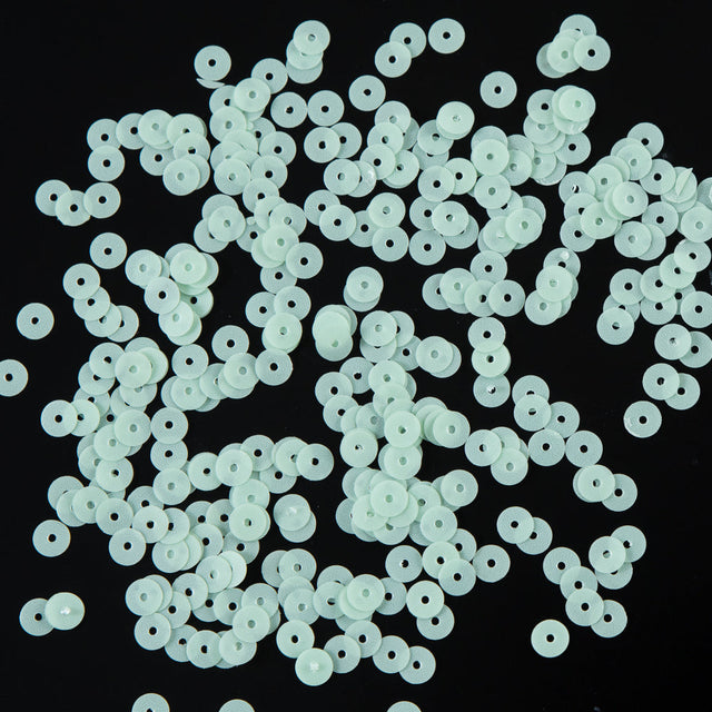 Bag of Tea Green Dull-Bright Loose Sequins - 5mm