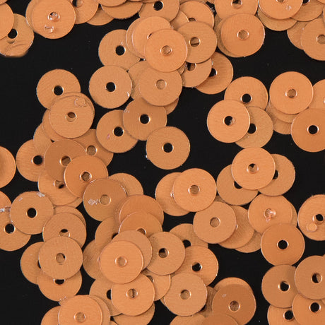 Bag of Pumpkin Dull-Bright Loose Sequins - 5mm