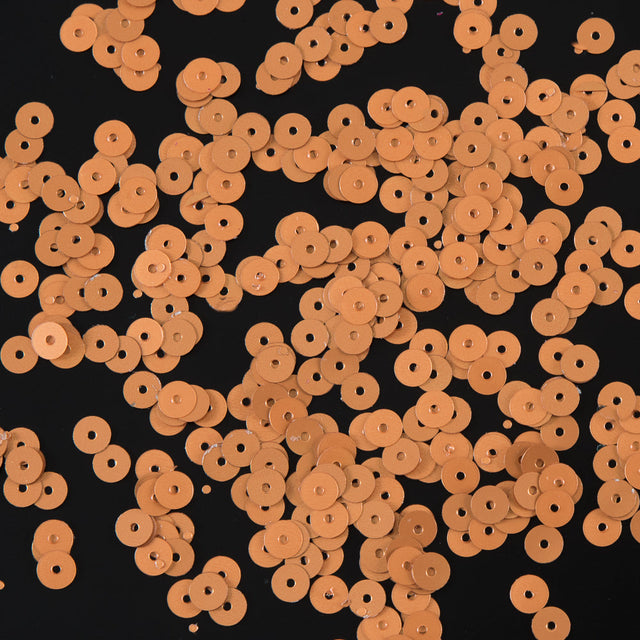 Bag of Pumpkin Dull-Bright Loose Sequins - 5mm