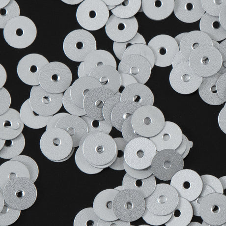 Bag of Silver Dull-Bright Loose Sequins - 5mm