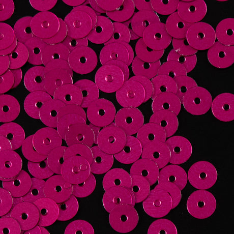 Bag of Fuchsia Dull-Bright Loose Sequins - 5mm