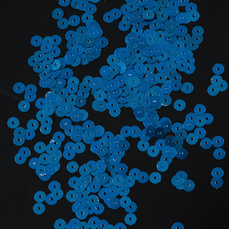 Bag of Blue Dull-Bright Loose Sequins - 5mm