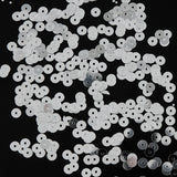 Bag of Silver Color Loose Sequins with Silver Back - 5mm