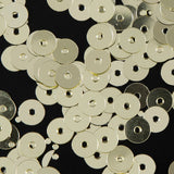 Bag of Old Gold Color Loose Sequins with Silver Back - 5mm