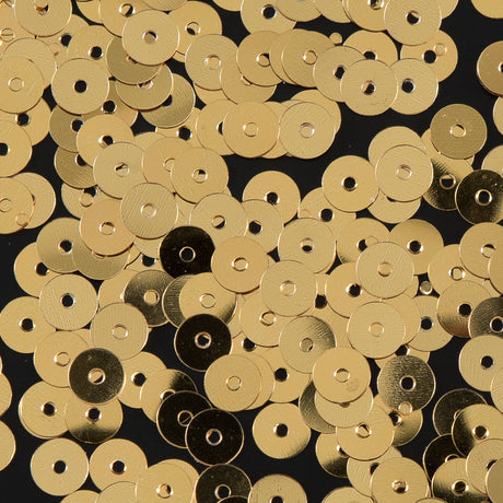 Bag of True Gold Color Loose Sequins - 5mm
