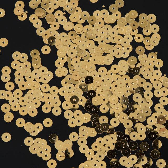 Bag of True Gold Color Loose Sequins - 5mm