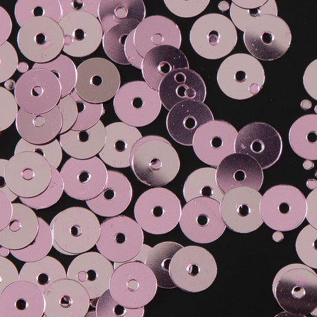 Bag of Pink Color Loose Sequins with Silver Back - 5mm
