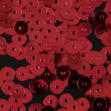 Bag of Red Color Loose Sequins with Silver Back - 5mm