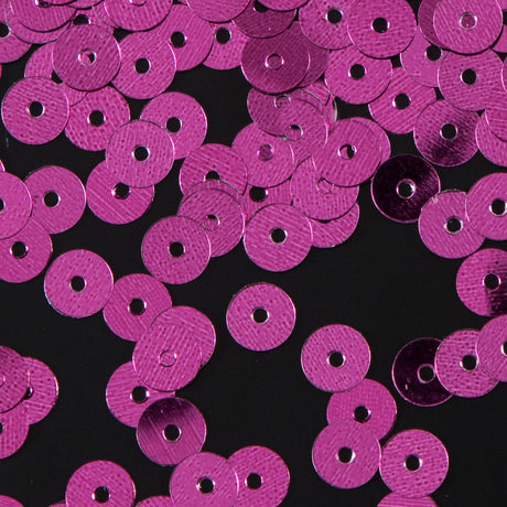 Bag of Fuchsia Color Loose Sequins with Silver Back - 5mm