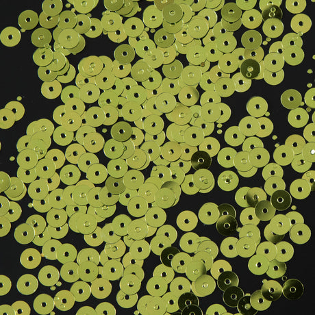 Bag of Lime Color Loose Sequins with Silver Back - 5mm