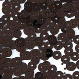 Bag of Brown Color Loose Sequins with Silver Back - 5mm