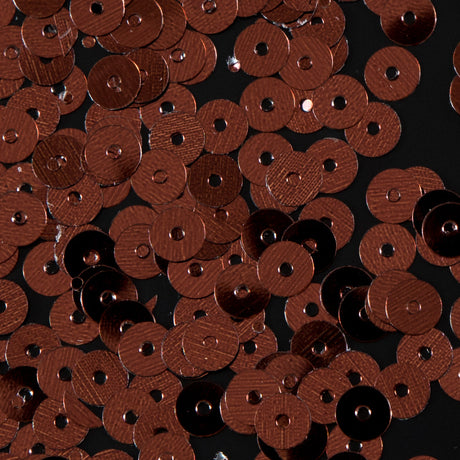 Bag of Rust Color Loose Sequins with Silver Back - 5mm