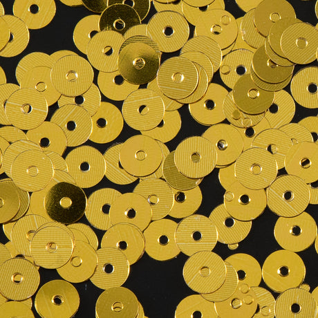 Bag of Gold Color Loose Sequins with Silver Back - 5mm