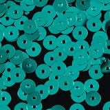 Bag of Teal Color Loose Sequins with Silver Back - 5mm